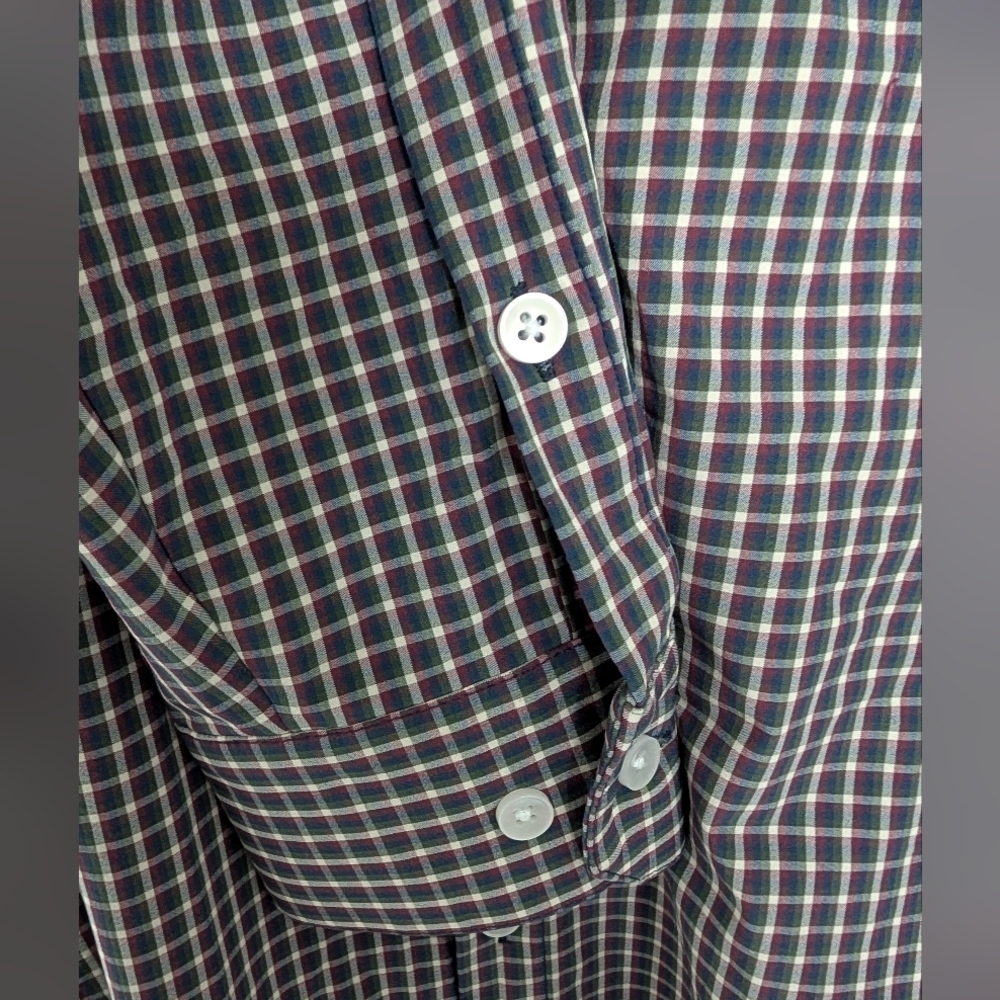 Mizzen+Main Shirt Med Standard Fit Performance Button Up Long Sleeve Men Plaid - Picture 5 of 8